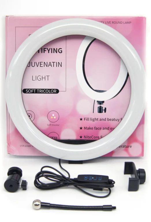 Кільцева LED лампа S31 Світлодіодна лампа USB з кріпленням тримачем телефону, 33см - мініатюра 4