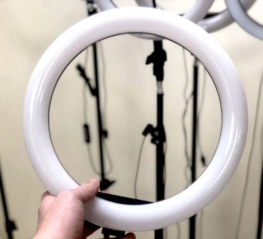 Кільцева LED лампа S31 Світлодіодна лампа USB з кріпленням тримачем телефону, 33см - мініатюра 7