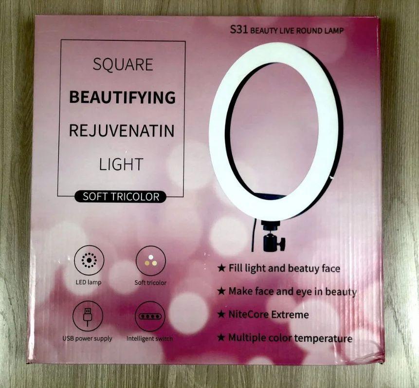 Кільцева LED лампа S31 Світлодіодна лампа USB з кріпленням тримачем телефону, 33см - мініатюра 8