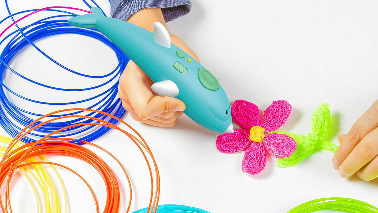 3D Ручка з трафаретами Дельфін Набір для дитячої творчості 3dPen Dolphin 9003 - мініатюра 6