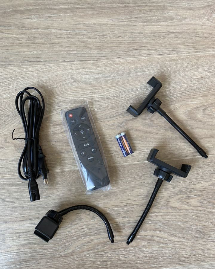 Світлодіодна кільцева лампа для селфі 45 см / Світлодіодна лампа RGB з пультом + сумка (MJ18) - мініатюра 2