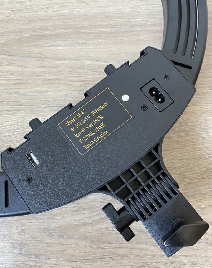 Світлодіодна кільцева лампа для селфі 45 см / Світлодіодна лампа RGB з пультом + сумка (MJ18) - мініатюра 6