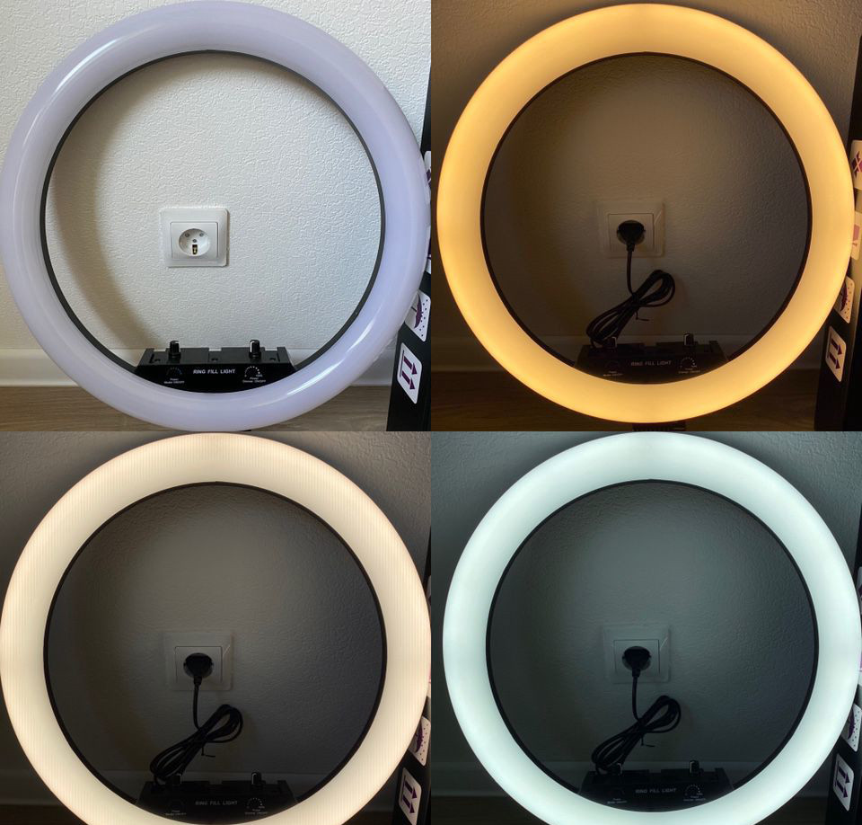 Світлодіодна кільцева лампа для селфі 45 см / Світлодіодна лампа RGB з пультом + сумка (MJ18) - мініатюра 7