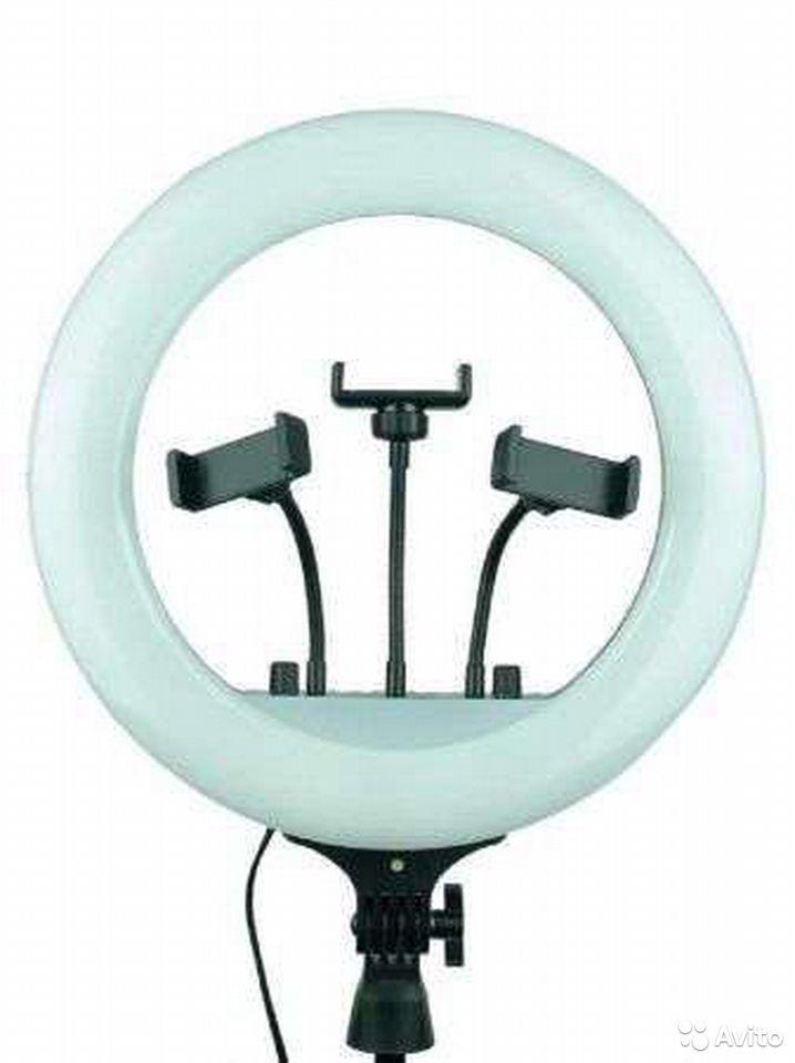 Кільцева RGB селфі - лампа, 36 см ∙ Світлодіодна лампа з пультом MJ36 - мініатюра 3