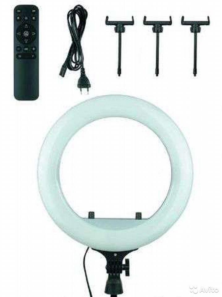Кільцева RGB селфі - лампа, 36 см ∙ Світлодіодна лампа з пультом MJ36 - мініатюра 4