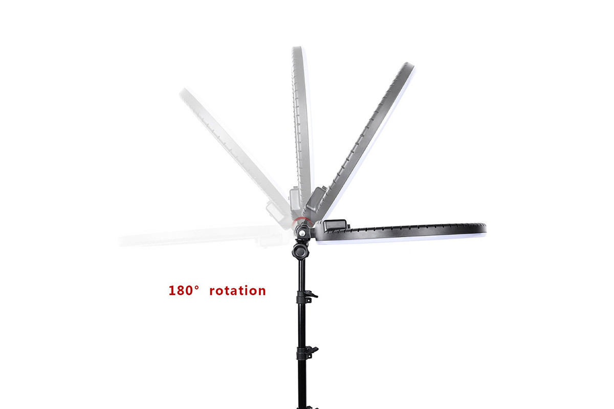 Світлодіодна кільцева LED лампа RL-18 M45 ∙ Селфі-кільце з пультом + сумка в комплекті, 45 см - мініатюра 5