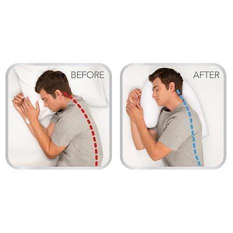 Ергономічна подушка - підкова SIDE Sleeper PRO ортопедична для шиї з простором для вуха ∙ Розумна подушка для сну на боці - мініатюра 4