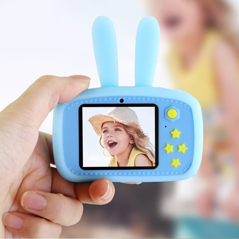 Дитячий фотоапарат Зайчик Baby Photo Camera Rabbit ∙ Дитяча фото відео камера ∙ Таймер ∙ Вбудовані режими з масками та стікерами - мініатюра 2