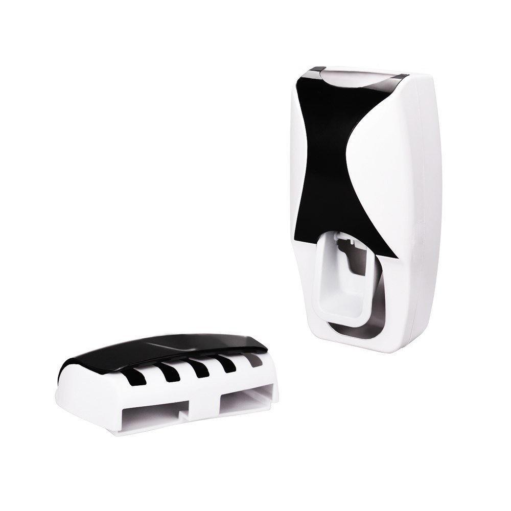 Автоматичний диспенсер - дозатор зубної пасти з тримачем щіток Настінний органайзер у ванній кімнаті - мініатюра 6