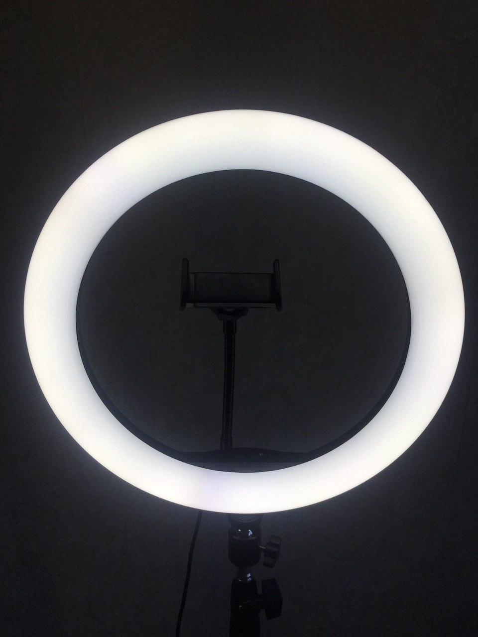 Кільцева LED лампа із пультом, 36 см | Світлодіодне селфі кільце для зйомок - мініатюра 5