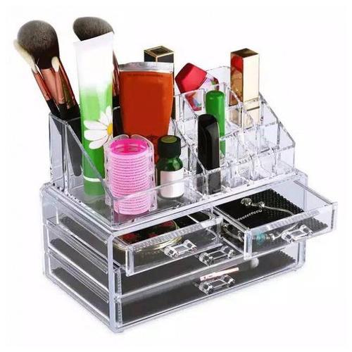 Органайзер для зберігання косметики 4DRAWER Акриловий прозорий настільний ящик - бокс для косметики та біжутерії - мініатюра 3
