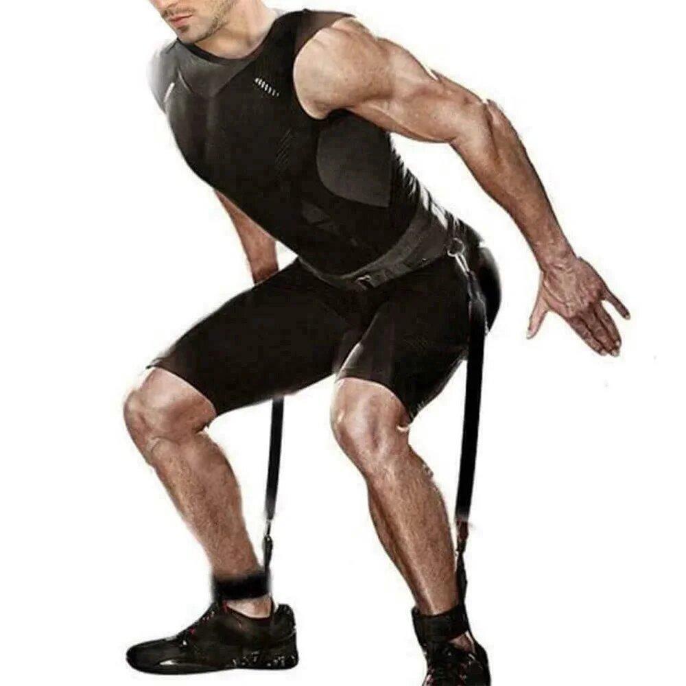 Портативний тренажер - еспандер для стрибків та бігу Vertical High Jump Trainer Універсальний домашній / вуличний тренажер для ніг - мініатюра 3