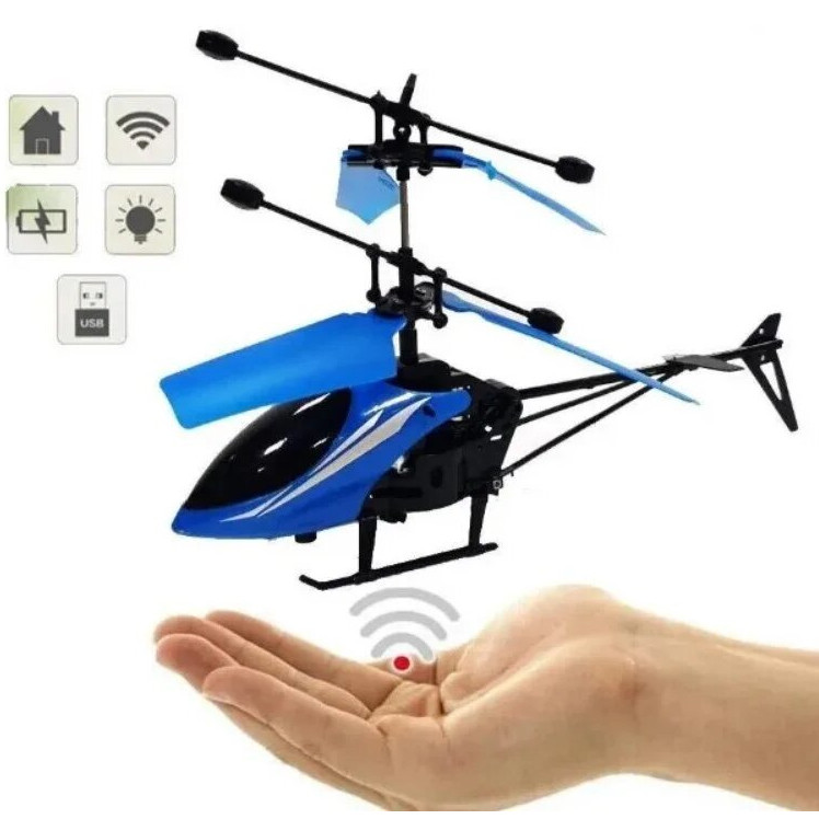 Дитячий літаючий вертоліт Induction aircraft Інтерактивна іграшка із сенсорним керуванням - мініатюра 2