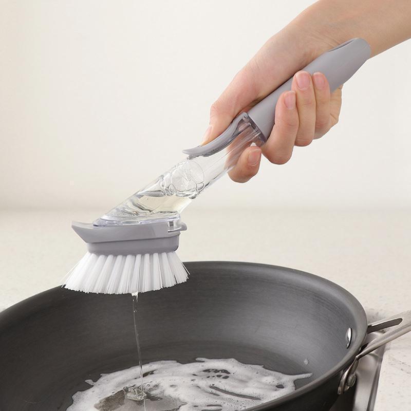Багатофункціональна щітка Decontamination Wok Brush для миття та чищення з дозатором - мініатюра 4