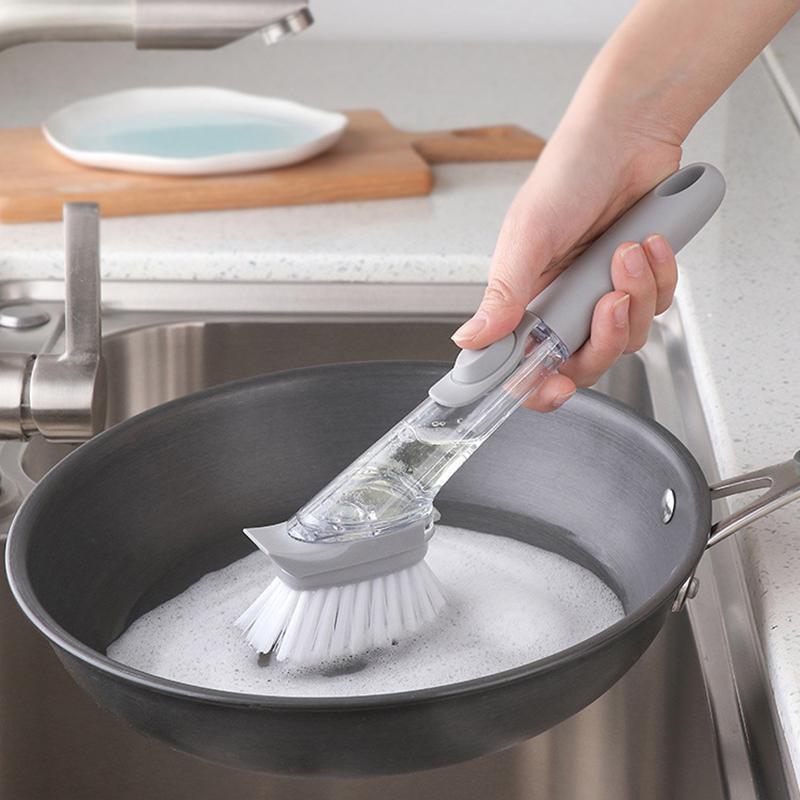 Багатофункціональна щітка Decontamination Wok Brush для миття та чищення з дозатором - мініатюра 6
