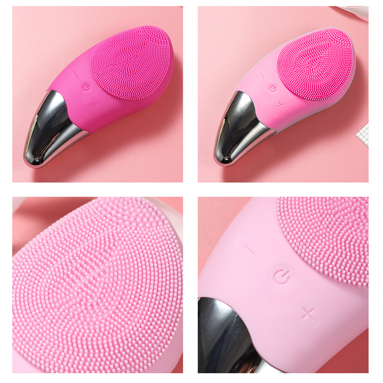 Електрична силіконова щітка Sonic Facial Brush Вібро - щіточка масажер для очищення шкіри обличчя та тіла - мініатюра 3