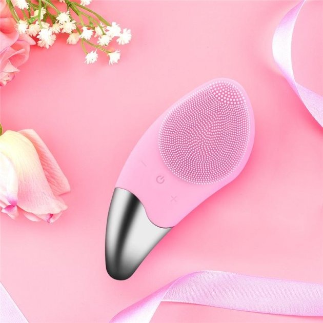Електрична силіконова щітка Sonic Facial Brush Вібро - щіточка масажер для очищення шкіри обличчя та тіла - мініатюра 4