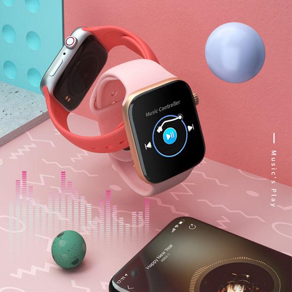 Розумний годинник S6 Bluetooth Call Смарт трекер фітнес-браслет ∙ Лічильник кроків, вимірювання пульсу, тиску, температури тіла ∙ Виклик по Bluetooth ∙ Відтворення музики - мініатюра 5