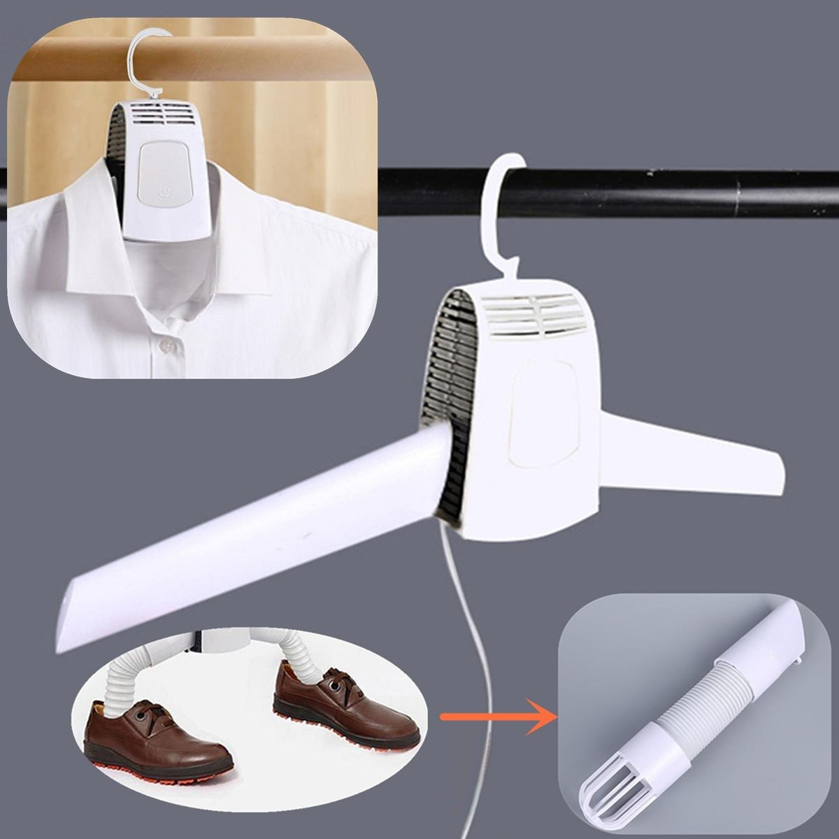 Електрична вішалка - сушарка для речей Electric hanger umate ∙ Тремпель для експрес-сушіння одягу - мініатюра 7