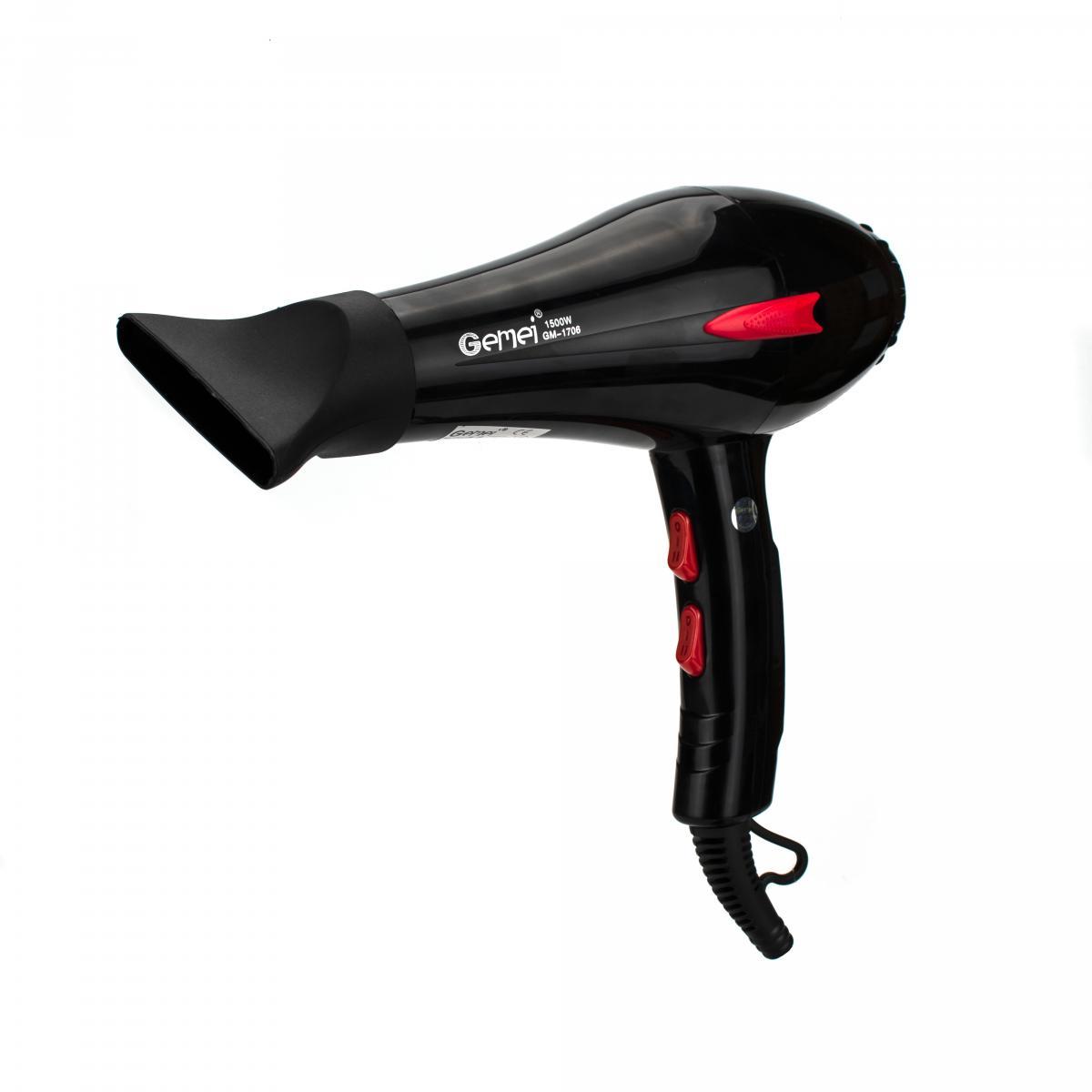 Професійний фен Gemei GM-1706 з насадкою – концентратором, 1500 Вт - мініатюра 5