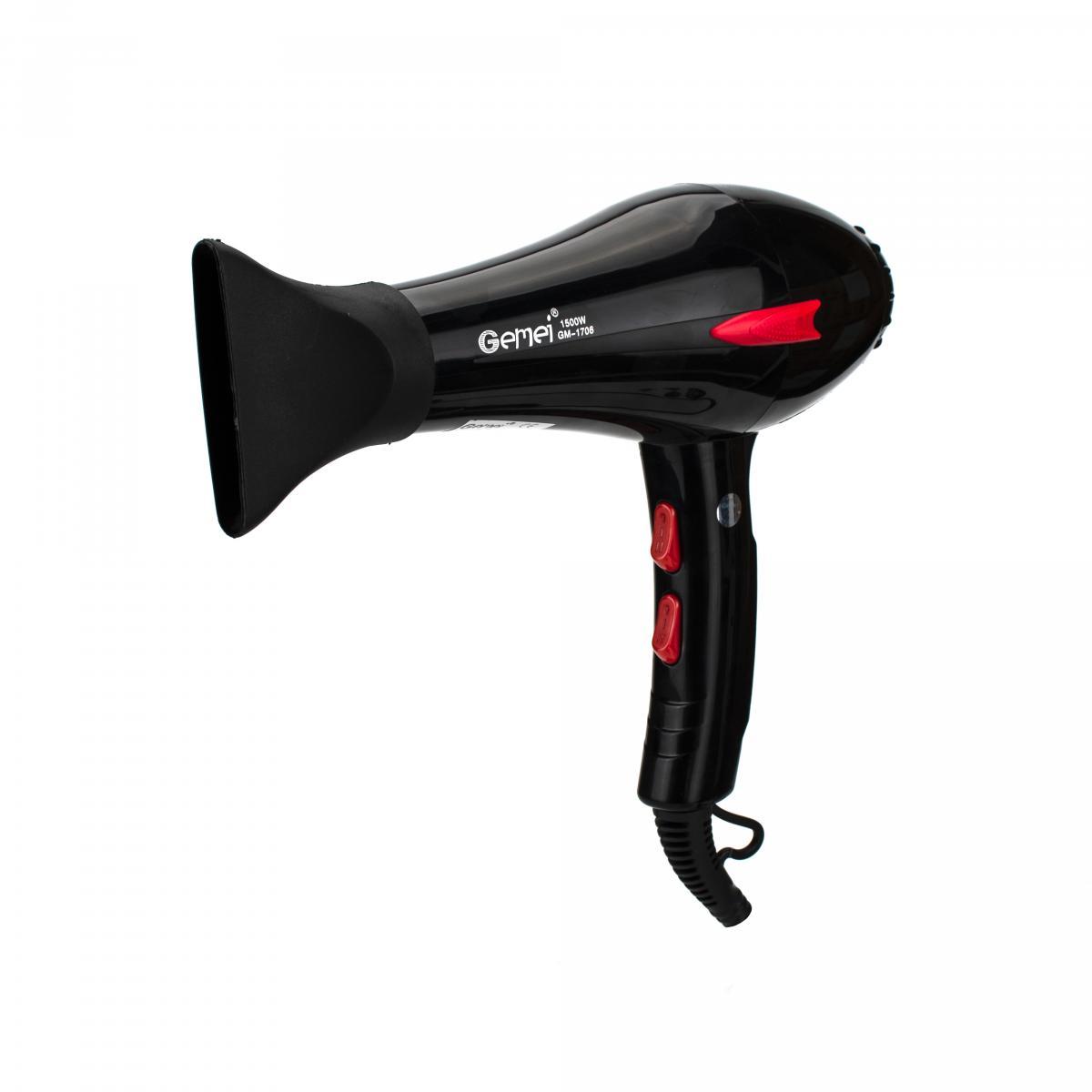 Професійний фен Gemei GM-1706 з насадкою – концентратором, 1500 Вт - мініатюра 6