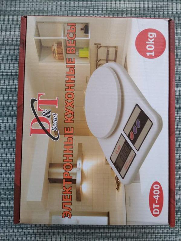 Кухонні електронні ваги DT 400 до 10 кг з LCD дисплеєм Білі - мініатюра 4