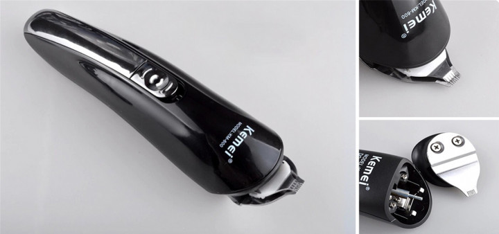 Машинка для стрижки Kemei KM-600 Універсальний набір з триммером і насадками для носа, брів, вух - мініатюра 7