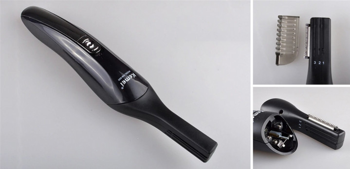 Машинка для стрижки Kemei KM-600 Універсальний набір з триммером і насадками для носа, брів, вух - мініатюра 9