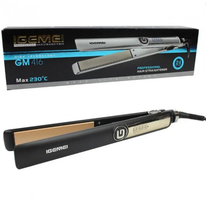 Професійна праска випрямляч Gemei GM-416 Щипці для випрямлення та укладання волосся - мініатюра 3