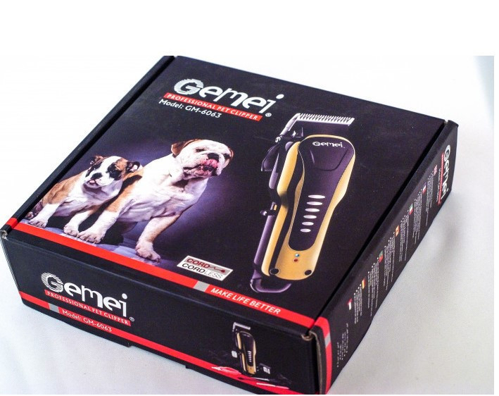 Машинка для стрижки тварин GEMEI PRO GM-6063 Бездротова машинка для стрижки вовни - мініатюра 3