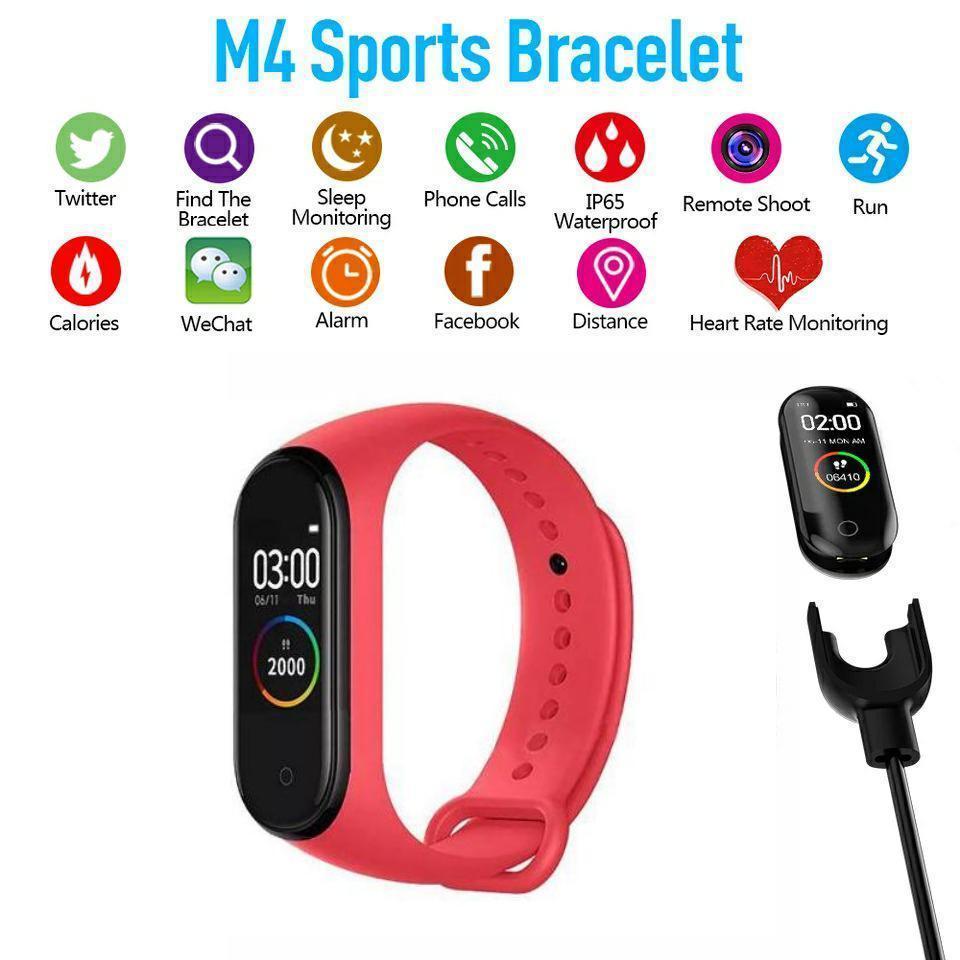 Фітнес браслет Smart Band M4 Смарт-трекер пульсу, тиску, серцевого ритму, крокомір Розумний годинник - мініатюра 2