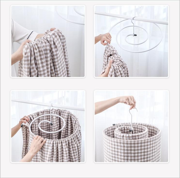 Багатофункціональна спіральна вішалка - сушарка для вертикальної сушки білизни та ковдр - мініатюра 5