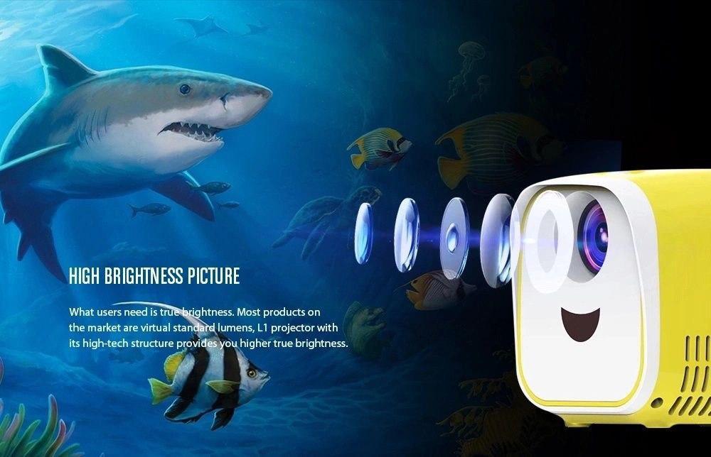 Дитячий міні LED проектор L1 Led Projector Портативний домашній мультимедійний проектор - мініатюра 8