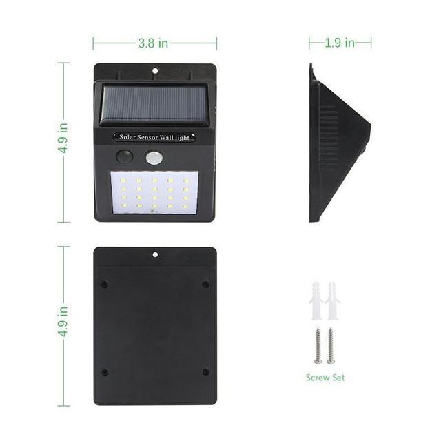 Вуличний світильник 30 LED Solar Motion Sensor Light на сонячній батареї - мініатюра 3