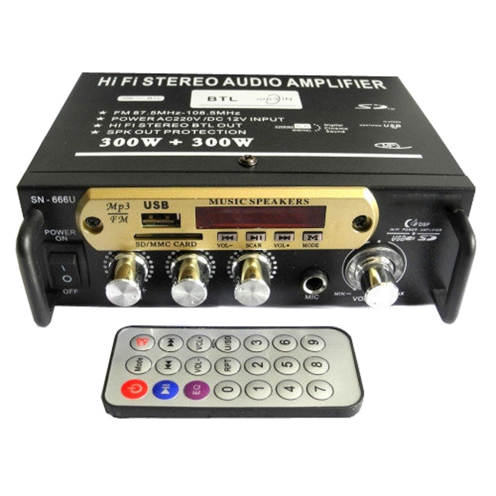 Підсилювач потужності звуку UKC SN-666 BT - мініатюра 4