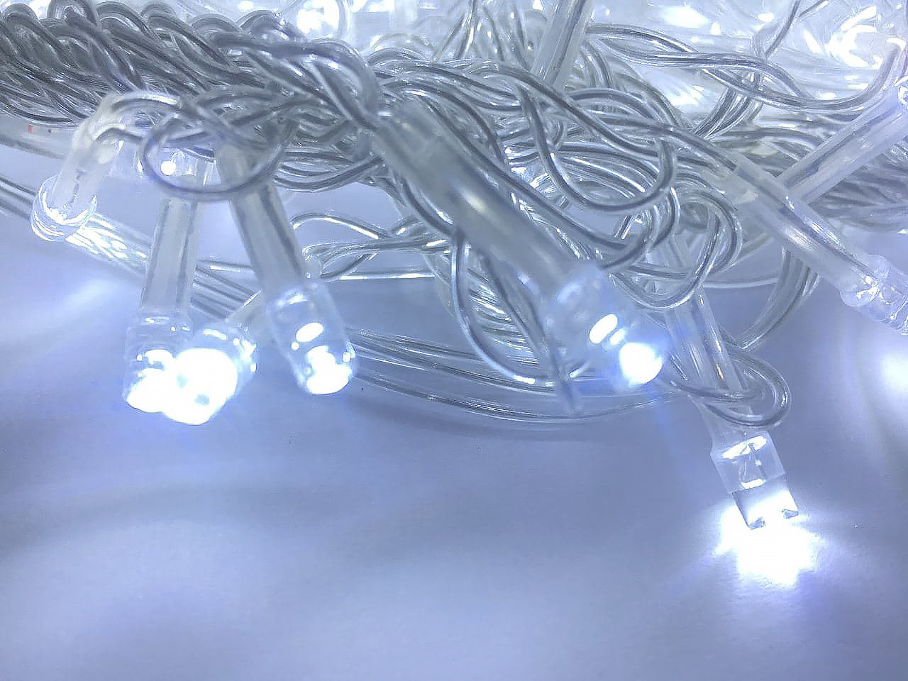 Гірлянда штора на вікно 212 LED 3х2м Холодний білий колір свічення, з конектором - мініатюра 6