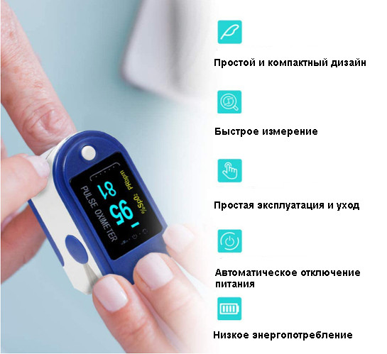 Пульсоксиметр Pulse Oximeter LK-87 на палець - мініатюра 2