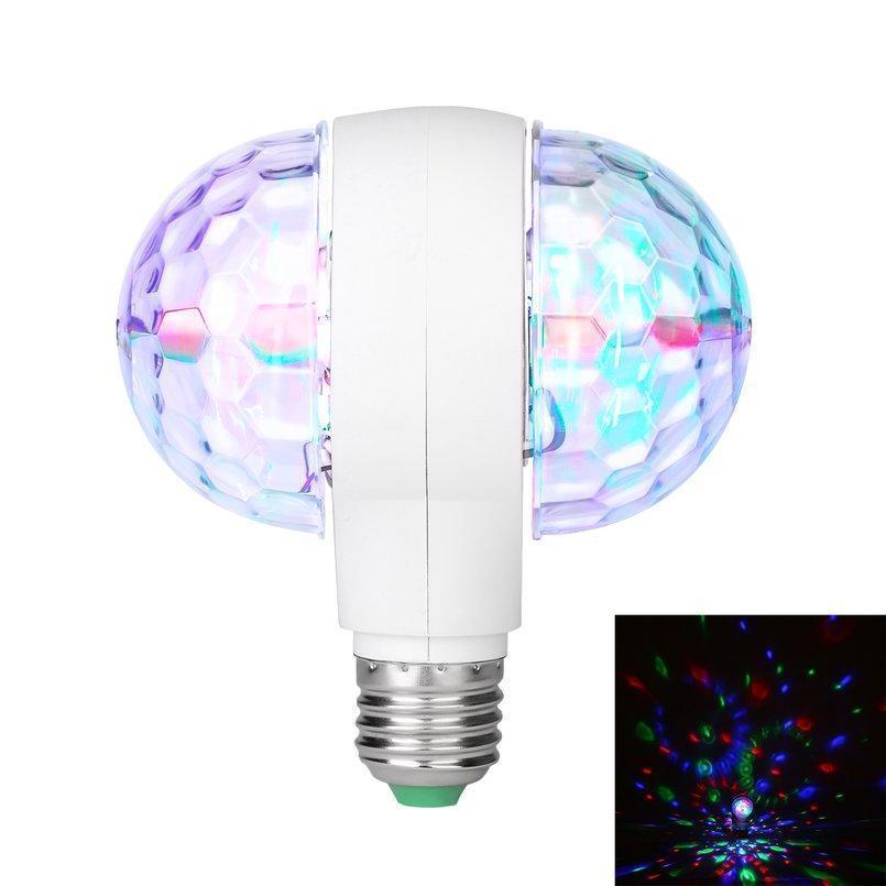 Диско - лампа з патроном, що обертається Led lamp RGB Диско куля - мініатюра 2