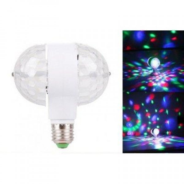 Диско - лампа з патроном, що обертається Led lamp RGB Диско куля - мініатюра 3