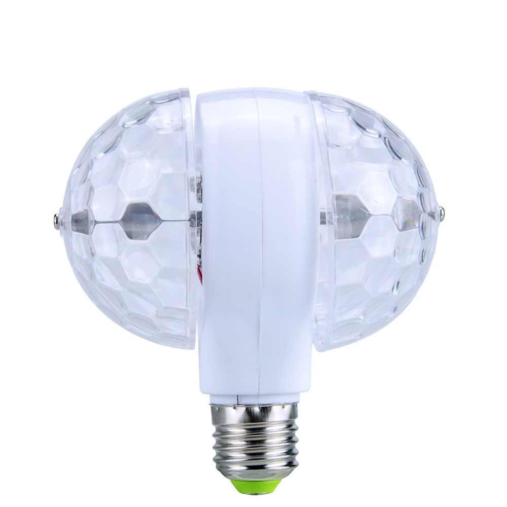 Диско - лампа з патроном, що обертається Led lamp RGB Диско куля - мініатюра 8