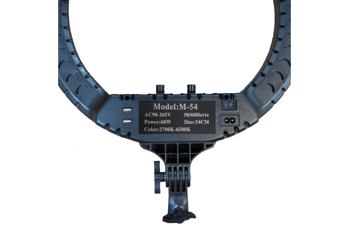 Світлодіодна кільцева лампа для селфі 54 см / Світлодіодна лампа з пультом + сумка (RL-21) - мініатюра 3