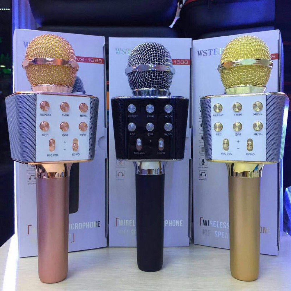 Колонка - мікрофон з функцією Караоке Wster WS-1688 USB, microSD, AUX, Bluetooth, REC - мініатюра 9