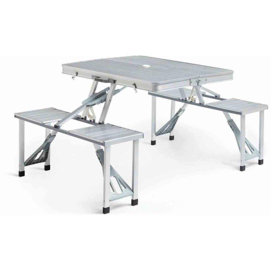 Складаний алюмінієвий стіл для пікніка зі стільцями Aluminum Picnic Table