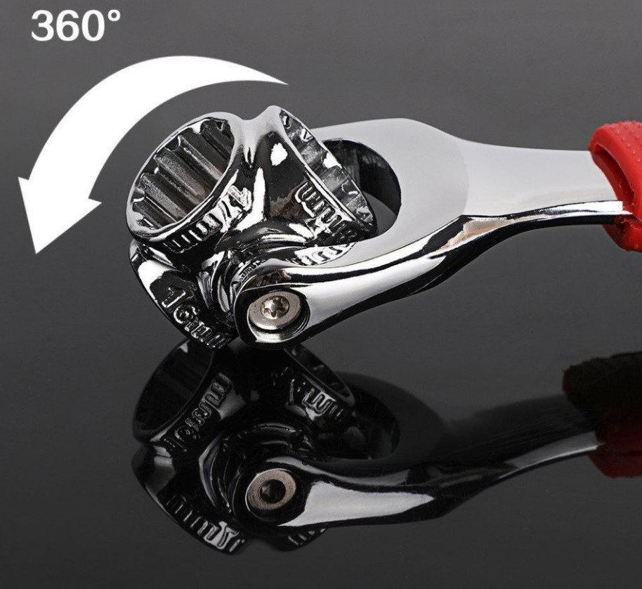 Універсальний гайковий ключ 48 в 1 Tiger Wrench з поворотною головкою - мініатюра 8