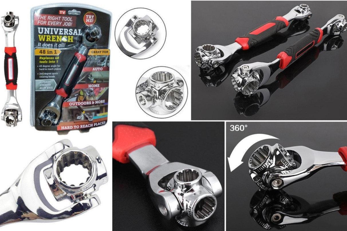 Універсальний гайковий ключ 48 в 1 Tiger Wrench з поворотною головкою - мініатюра 9