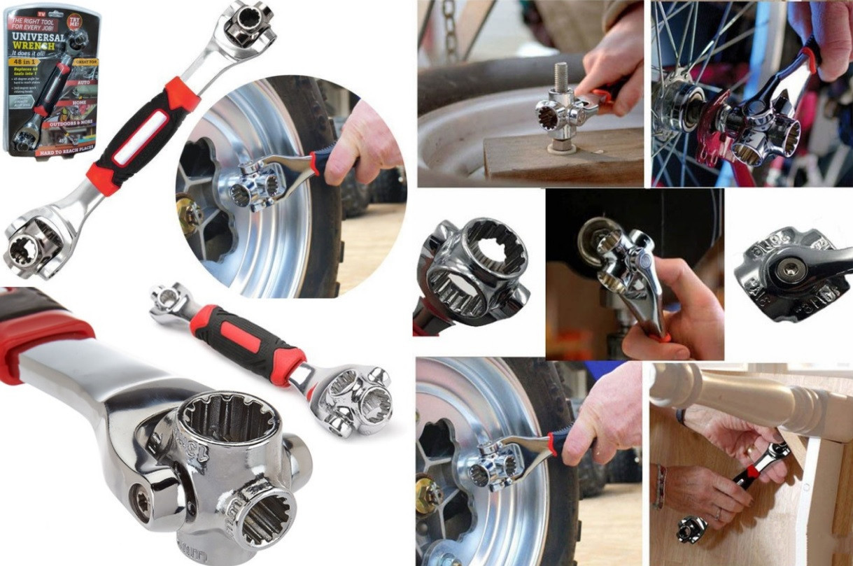 Універсальний гайковий ключ 48 в 1 Tiger Wrench з поворотною головкою - мініатюра 10