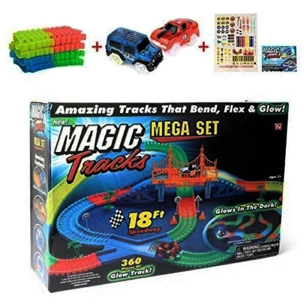 Дитячий набір MAGIC TRACKS 360 Mega Set Гнучка іграшкова дорога - автотрек конструктор + 2 машинки - мініатюра 2