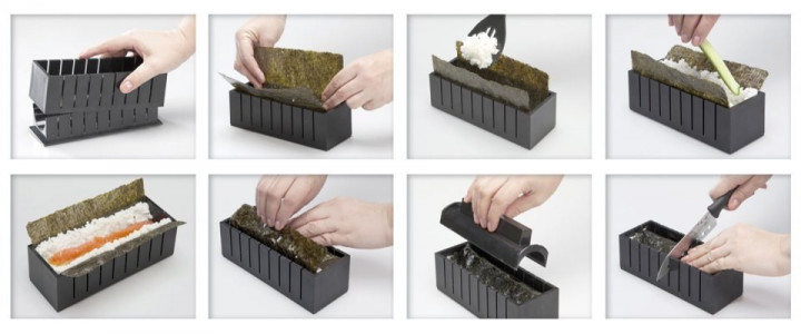 Набір для приготування суші та ролів «МІДОРІ» Прилад суші-машинка для загортання ролів - мініатюра 4