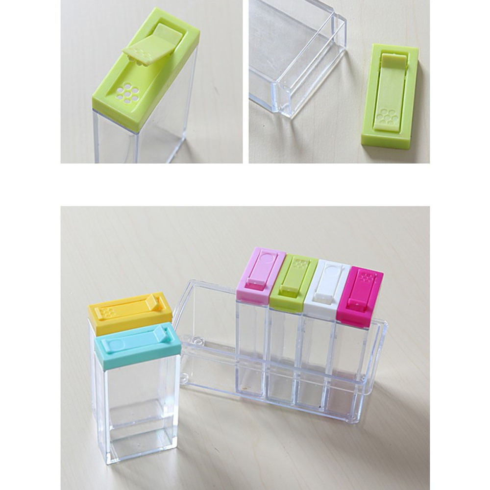 Набір ємностей для спецій Seasoning Six Piece Set, 6 баночок ∙ Кухонний набір - спецівниця на підставці ∙ Екопластик - мініатюра 5