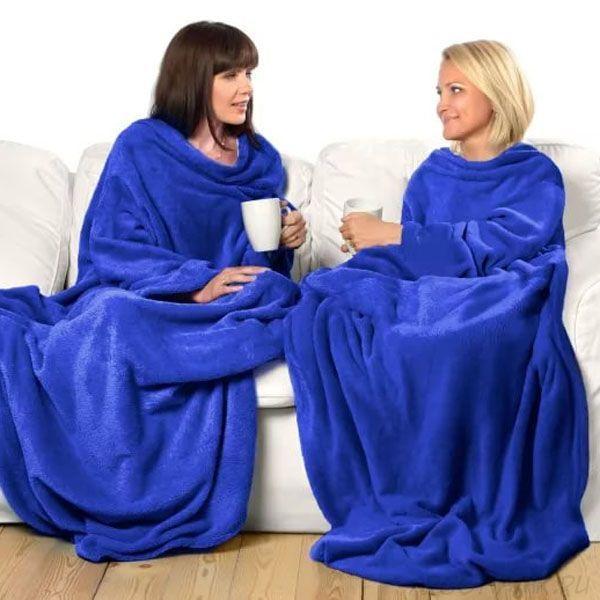 Ковдра-плед з рукавами Snuggie Снаггі | теплий рукоплед | плед-халат PR3 - мініатюра 4